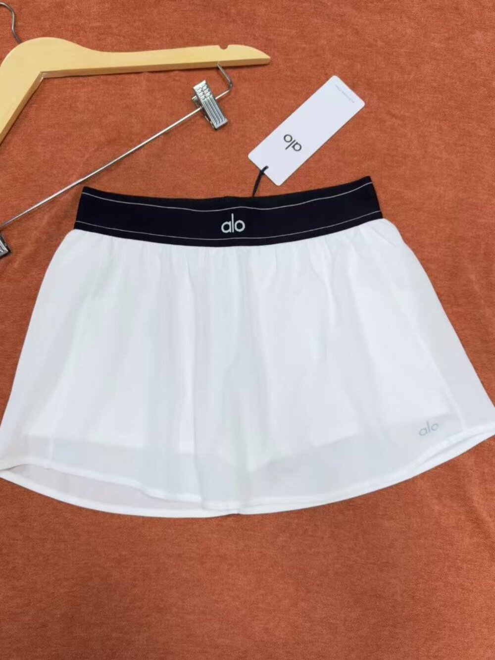 NWT ALO Yoga🕊️Match Point Tennis Skort☁️White Mini Skirt with Built-In Shorts